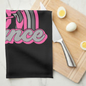 バレエダンサーADD文字クラシックダンスパフォーマー キッチンタオル (四つ折り)