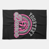 バレエダンサーADD文字クラシックダンスパフォーマー キッチンタオル (横)