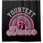 バレエダンサーADD文字クラシックダンスパフォーマー シャワーカーテン (正面)