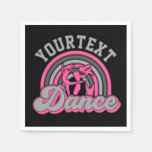 バレエダンサーADD文字クラシックダンスパフォーマー スタンダードカクテルナプキン (正面)