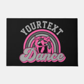 バレエダンサーADD文字クラシックダンスパフォーマー ドアマット (正面)