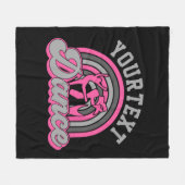 バレエダンサーADD文字クラシックダンスパフォーマー フリースブランケット (正面(横))