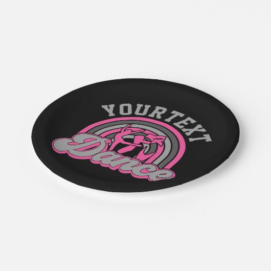 バレエダンサーADD文字クラシックダンスパフォーマー ペーパープレート (アングル)