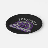 バレエダンサーADD文字クラシックダンスパフォーマー ペーパープレート (アングル)