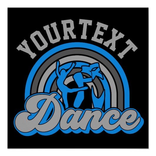 バレエダンサーADD文字クラシックダンスパフォーマー ポスター (正面)