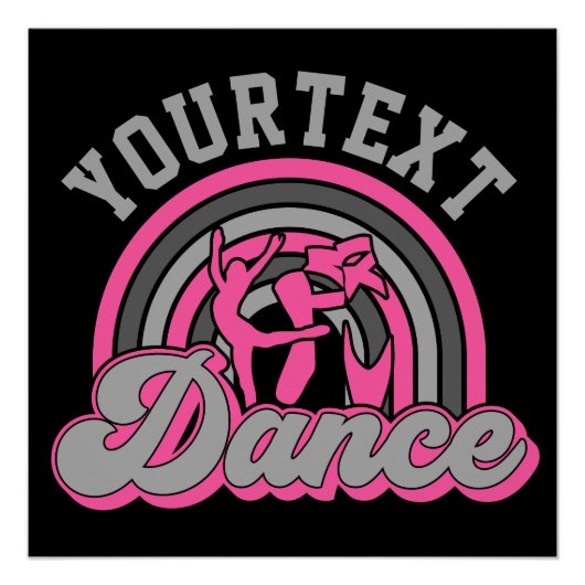 バレエダンサーADD文字クラシックダンスパフォーマー ポスター (正面)