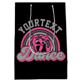 バレエダンサーADD文字クラシックダンスパフォーマー ミディアムペーパーバッグ (裏面)