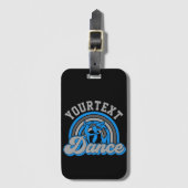 バレエダンサーADD文字クラシックダンスパフォーマー ラゲッジタグ (正面縦)