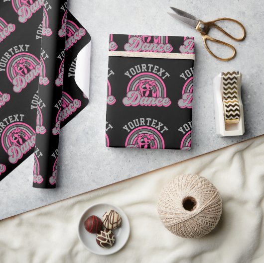 バレエダンサーADD文字クラシックダンスパフォーマー ラッピングペーパー (クラフト)