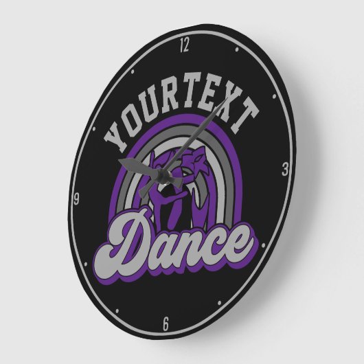 バレエダンサーADD文字クラシックダンスパフォーマー ラージ壁時計 (傾斜)