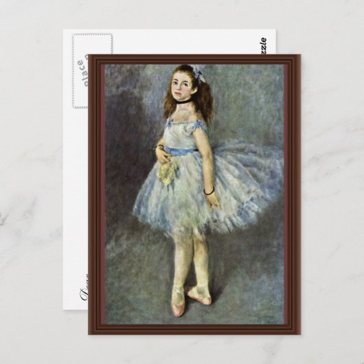 バレエダンサーbyピエール=オーギュストルノアール ポストカード (正面/裏面)