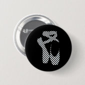 バレエダンサーSKAポイントシューズかわいいバレリーナ 缶バッジ (正面&裏面)