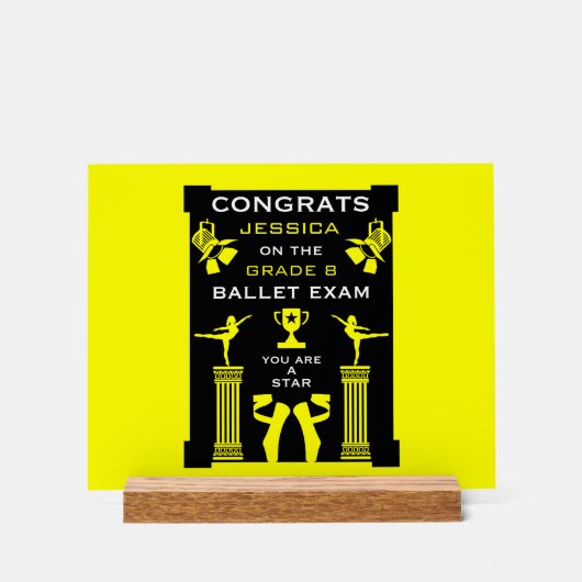 バレエダンスおめでとう アクリルサイン (正面)