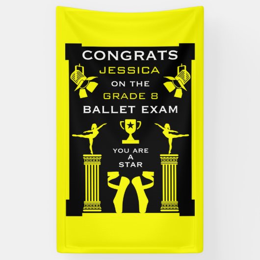 バレエダンスおめでとう 横断幕 (縦)