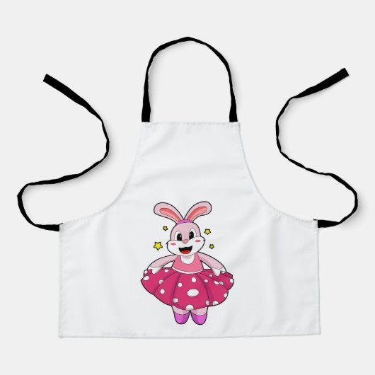 バレエダンスでウサギ エプロン (正面)
