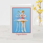 バレエダンスの発表会おめでとう カード (黄色い花)