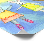 バレエダンスクラス動物 ポスター (角)