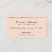 バレエダンスクラス | エドガー・デガ | ヴィンテージ 名刺 (裏面)