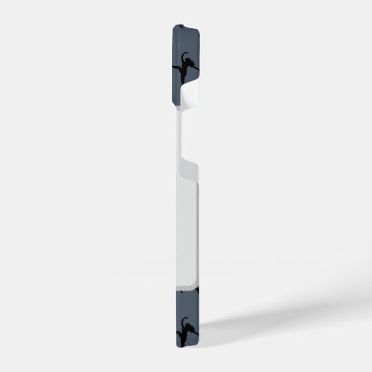 バレエダンスシルエットウーマンガール iPhoneケース (左側面)