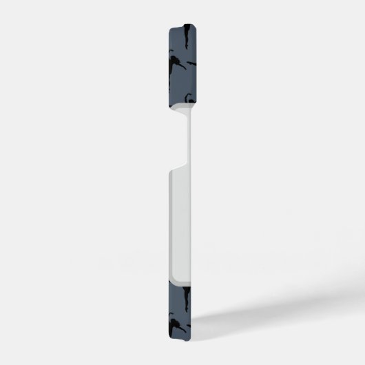 バレエダンスシルエットウーマンガール iPhoneケース (右側面)