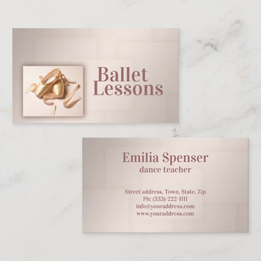 バレエダンススタジオパールポイントビジネスカード 名刺 (正面/裏面)