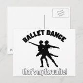 バレエダンスデザイン ポストカード (正面/裏面)