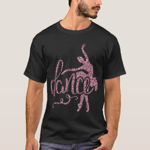 バレエダンスバレリーナ女性女子キッズ Tシャツ