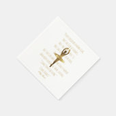 バレエダンスパーティー金ゴールドバレリーナ引用文タイポグラフィ スタンダードカクテルナプキン (角)