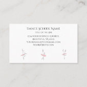 バレエダンスビューティフルバレリーナプロフェッショナル 名刺 (裏面)