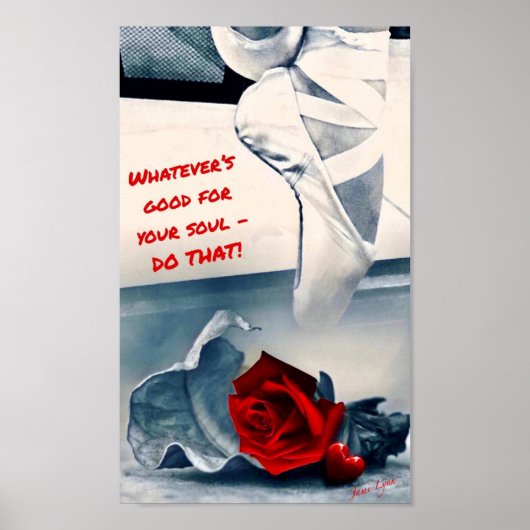 バレエダンスポスタやる気を起こさせるー ポスター (正面)