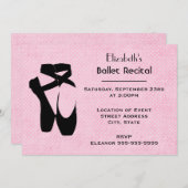 バレエダンスリサイタル 招待状 (正面/裏面)