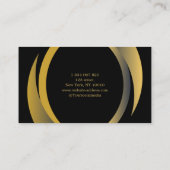 バレエダンス先生ダンスインストラクターブラック金ゴールド 名刺 (裏面)