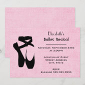 バレエダンス発表会 招待状 (正面/裏面)