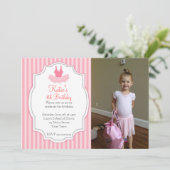 バレエダンス誕生日招待状 招待状 (スタンド正面)