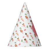 バレエダンス&トワイルピンクバレリーナ誕生日 パーティーハット (左)