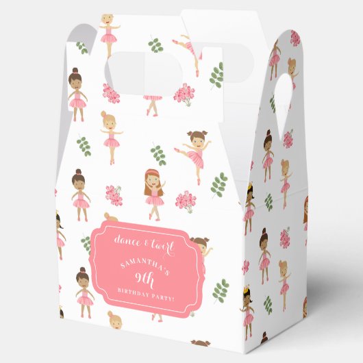 バレエダンス&トワイルピンクバレリーナ誕生日 フェイバーボックス (オープン)