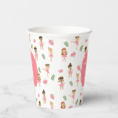 バレエダンス&トワイルピンクバレリーナ誕生日 紙コップ (右)