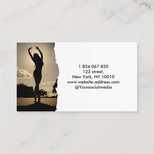 バレエダンス 名刺 (裏面)