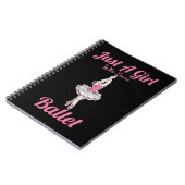 バレエダンスclを踊るのが大好きな女の子だけ ノートブック (左側)