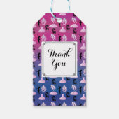 バレエテーマのパターンとダンスの衣装ありがとう ギフトタグ (正面)