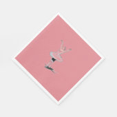 バレエテーマピンクバレリーナガール誕生日 スタンダードランチョンナプキン (角)