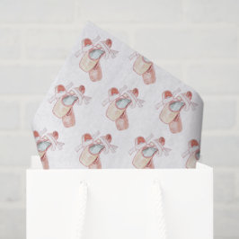 バレエトーシューズアートダンサーピンクパターン（の模様が）あるク 薄葉紙