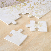 バレエトーシューズジグソーパズル – ピンク金ゴールドホワイト ジグソーパズル (側面)