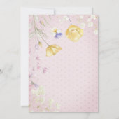 バレエトーシューズワイルドフラワーズ誕生日 招待状 (裏面)