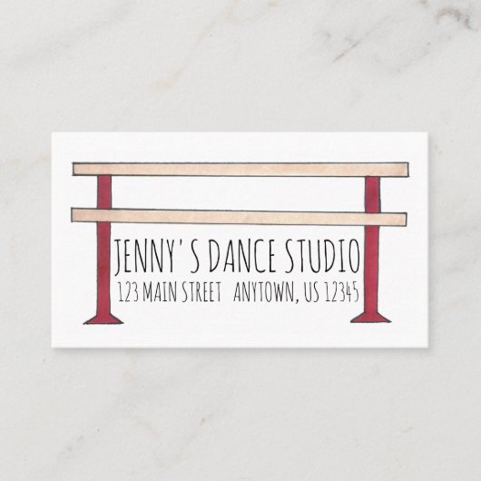 バレエバレバレバレバレリーナダンス先生スタジオダンサー 名刺 (正面)