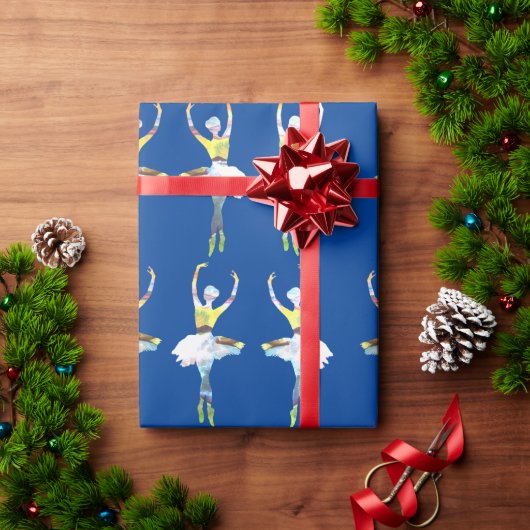 バレエバレリナダンサー ラッピングペーパー (クリスマスギフト)