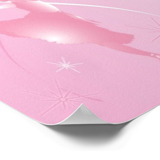 バレエバレリーナガールズネームアートポスタープリント ポスター (角)