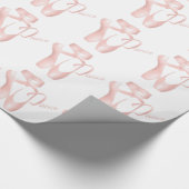 バレエバレリーナダンスポインテシューズピンクGW ラッピングペーパー (角)