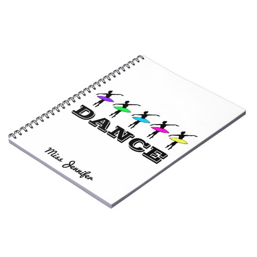 バレエバレリーナダンパーソナライズされたス先生ギフト ノートブック (左側)