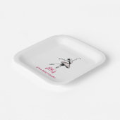 バレエバレリーナバースデーパーティーガール ペーパープレート (傾斜あり)